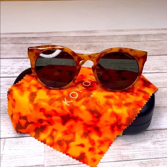 KOMONO Sunglasses Lulu tortoise cateye Women's round brown orange - Picture 4 of 14